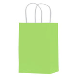 Matte Lime Green - Matte Shopping Bags - 5-1/4 x 3-1/4 x 8-3/8"