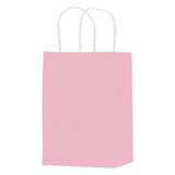 Matte Pink - Matte Shopping Bags - 5-1/4 x 3-1/4 x 8-3/8"