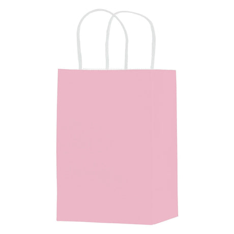 Matte Pink - Matte Shopping Bags - 5-1/4 x 3-1/4 x 8-3/8"