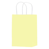 Matte Pastel Yellow - Matte Shopping Bags - 5-1/4 x 3-1/4 x 8-3/8"