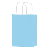 Matte Powder Blue - Matte Shopping Bags - 5-1/4 x 3-1/4 x 8-3/8"