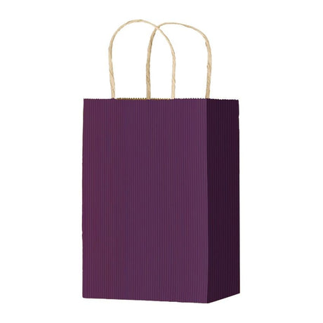 Wine Varnish Stripe - Matte Shopping Bags - 5-1/4 x 3-1/4 x 8-3/8"