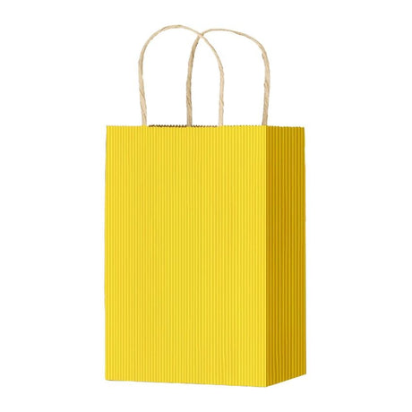 Yellow Varnish Stripe - Matte Shopping Bags - 5-1/4 x 3-1/4 x 8-3/8"