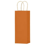 Matte Kraft Burnt Orange - Wine Bag - Paper - 5-1/4 x 3-1/2 x 13" (Single Bottle)