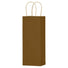 Matte Kraft Chocolate - Wine Bag - Paper - 6-1/2 x 3-1/2 x 13" (Double Bottle)