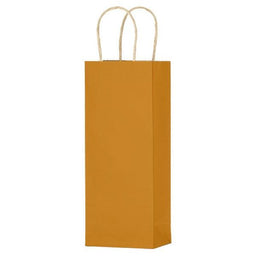 Matte Kraft Metallic Copper - Wine Bag - Paper - 5-1/4 x 3-1/2 x 13" (Single Bottle)