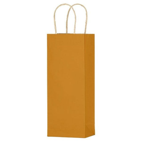 Matte Kraft Metallic Copper - Wine Bag - Paper - 5-1/4 x 3-1/2 x 13" (Single Bottle)