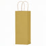 Matte Kraft Metallic Gold - Wine Bag - Paper - 5-1/4 x 3-1/2 x 13" (Single Bottle)