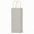 Matte Kraft Metallic Silver - Wine Bag - Paper - 5-1/4 x 3-1/2 x 13" (Single Bottle)