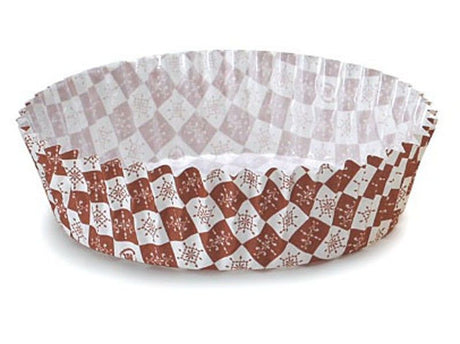 Brown Block - Ruffled Baking Cup - 3.9 Dia. x 1.2"