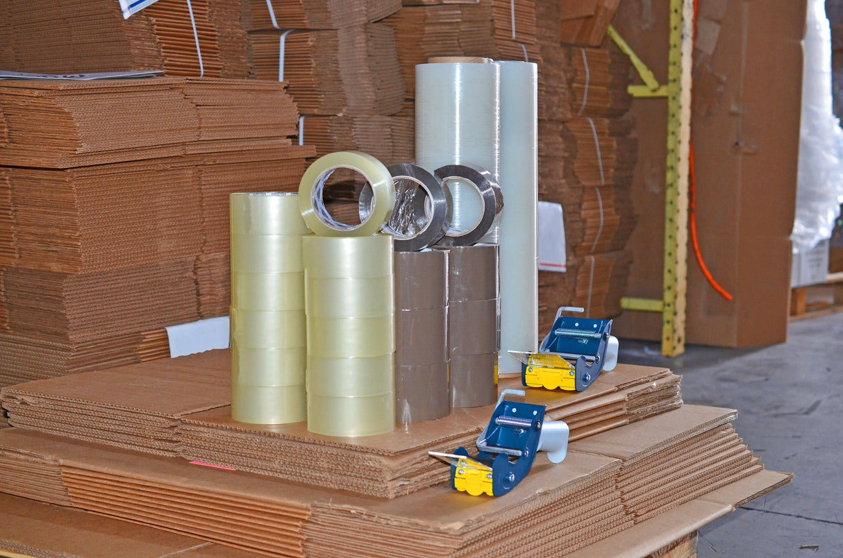 Wholesale Packaging Supply Set: Carton Sealing Tape, Dispensers & Stretch Film