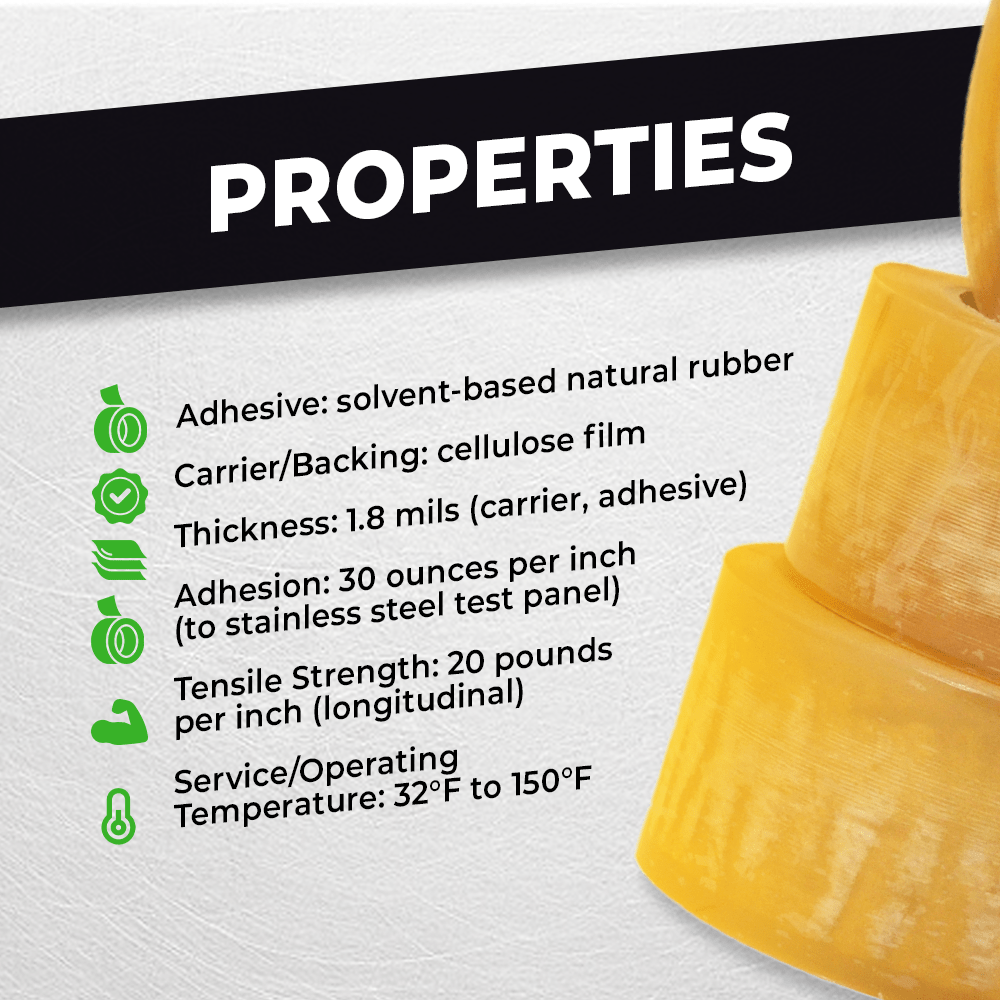 Cellophane Biodegradable Packaging Tape | CSTB (72 yards)