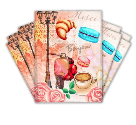 Paris Butterfly Rose Poly Mailers Size 10x13 Shipping Bags
