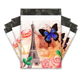 Paris Butterfly Rose Poly Mailers Size 10x13 Shipping Bags