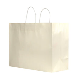 Pearl Cream - Smooth Top Egde Shopping Bag - 16 x 6 x 13"