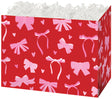Pink Bows - Basket Box - 10-1/4 x 6 x 7-1/2"