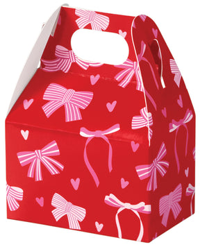 Pink Bows - Mini Gable Box - 4 x 2-1/2 x 2-1/2"