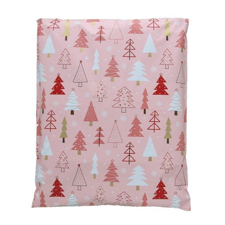 Pink Christmas Tree Poly Mailers Size 14x17 Shipping Bags