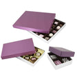 Plum / Silver Silk Base Rigid Candy Boxes