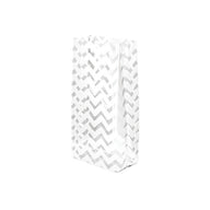 White Chevron - Candy Bag - 4 x 2-1/2 x 9-1/2"