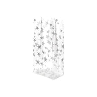 Silver Stars - Candy Bag - 4 x 2-1/2 x 9-1/2"