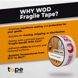 Fragile Handle with Care Carton Sealing Tape - CST2FW