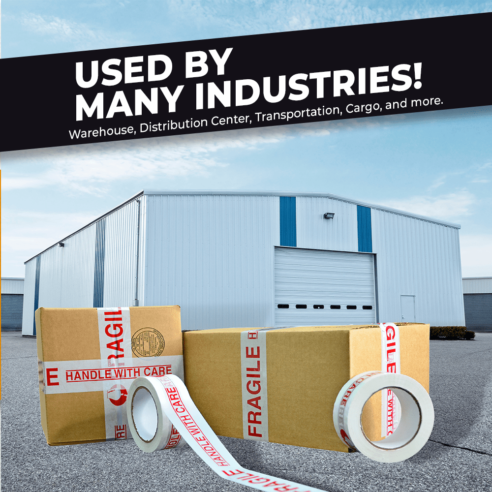 Fragile Handle with Care Carton Sealing Tape - CST2FW