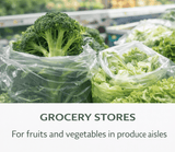 Produce Bags on Roll – 100 Count | Clear | 14" x 17" | Reusable Style | Made in USA | beyondGREEN