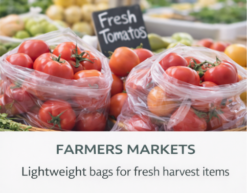 Produce Bags on Roll – 100 Count | Clear | 14" x 17" | Reusable Style | Made in USA | beyondGREEN