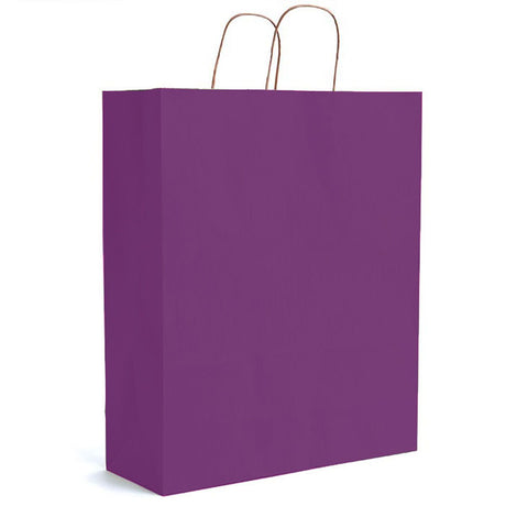 Matte Kraft Purple - Matte Shopping Bags - 16 x 6 x 19-1/4"