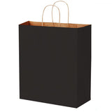 Matte Kraft Black - Matte Shopping Bags - 10 x 5 x 13"