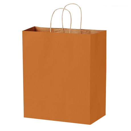 Matte Kraft Burnt Orange - Matte Shopping Bags - 10 x 5 x 13"