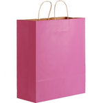 Matte Kraft Cerise - Matte Shopping Bags - 10 x 5 x 13"