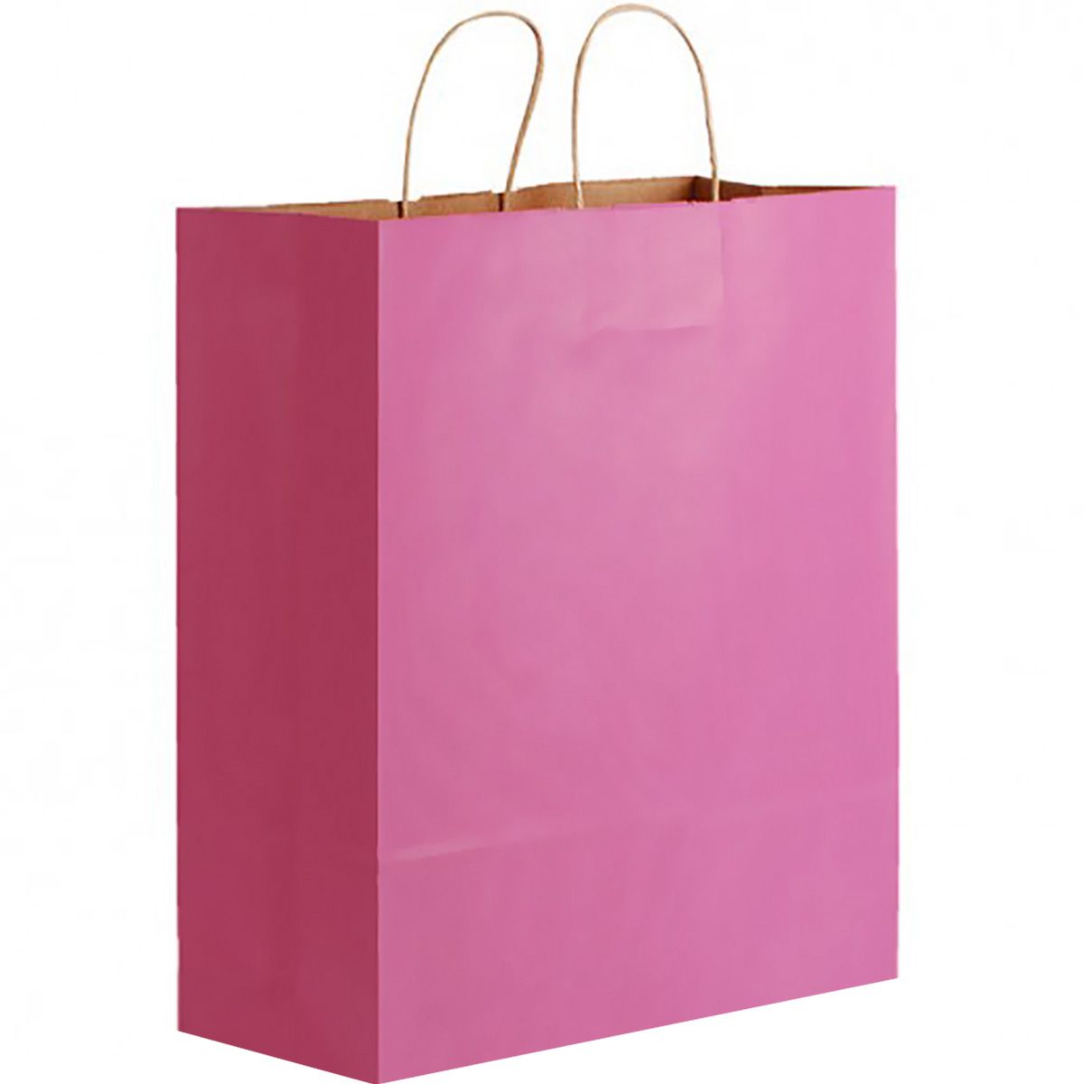 Matte Kraft Cerise - Matte Shopping Bags - 10 x 5 x 13"