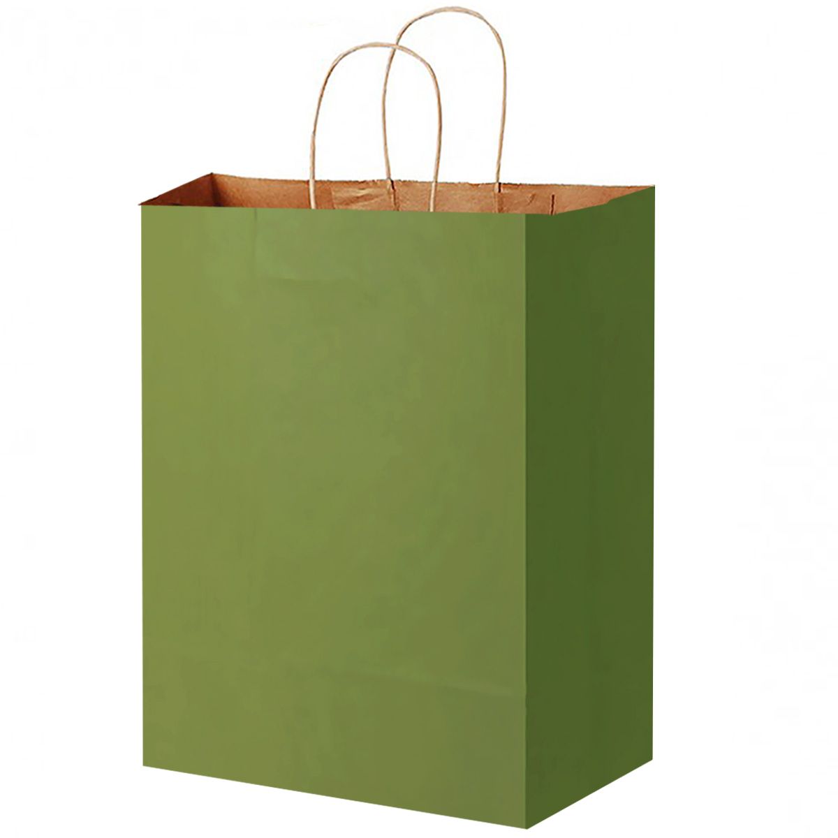 Matte Kraft Rainforest Green - Matte Shopping Bags - 10 x 5 x 13"