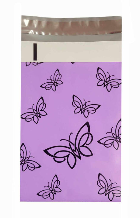Purple Butterfly Poly Mailers Size 6x9 Shipping Bags Designed By Shipping In Style