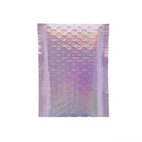 Purple Tint Silver Metallic Holographic Bubble Mailers Size 6.5x10