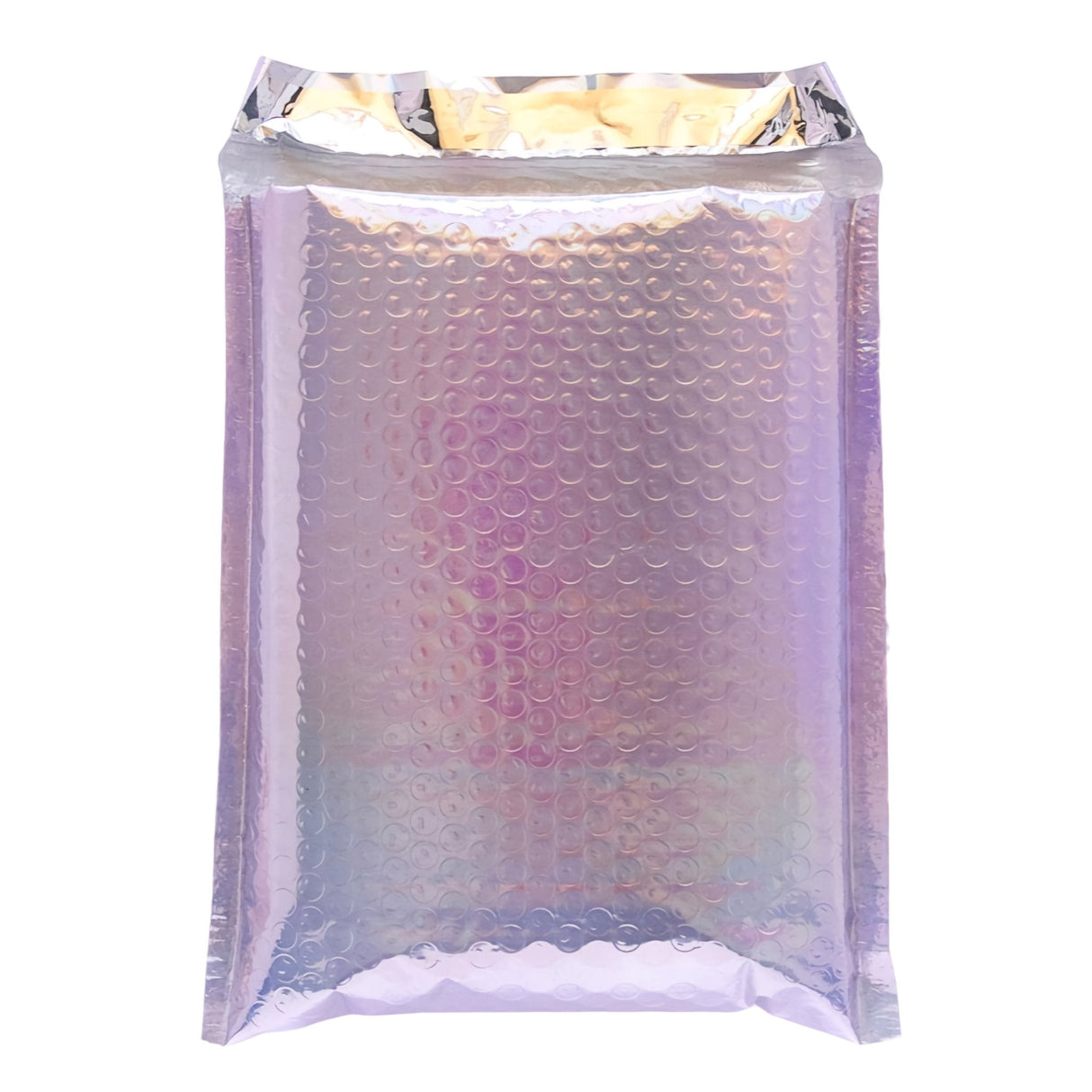 Purple Tint Silver Metallic Holographic Bubble Mailers Size 6.5x10