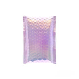 Purple Tint Silver Metallic Holographic Bubble Mailers Size 6.5x10