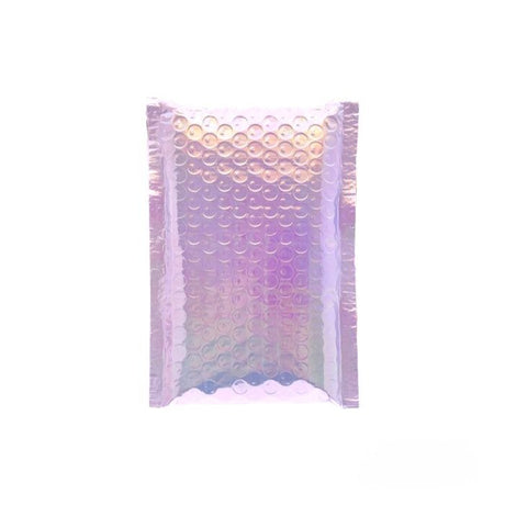 Purple Tint Silver Metallic Holographic Bubble Mailers Size 6.5x10