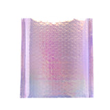 Purple Tint Silver Metallic Holographic Bubble Mailers Size 6.5x10