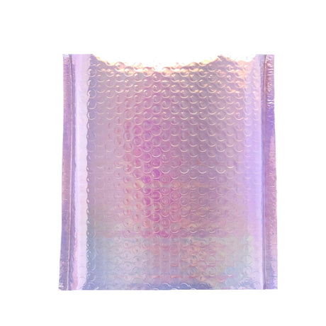 Purple Tint Silver Metallic Holographic Bubble Mailers Size 6.5x10