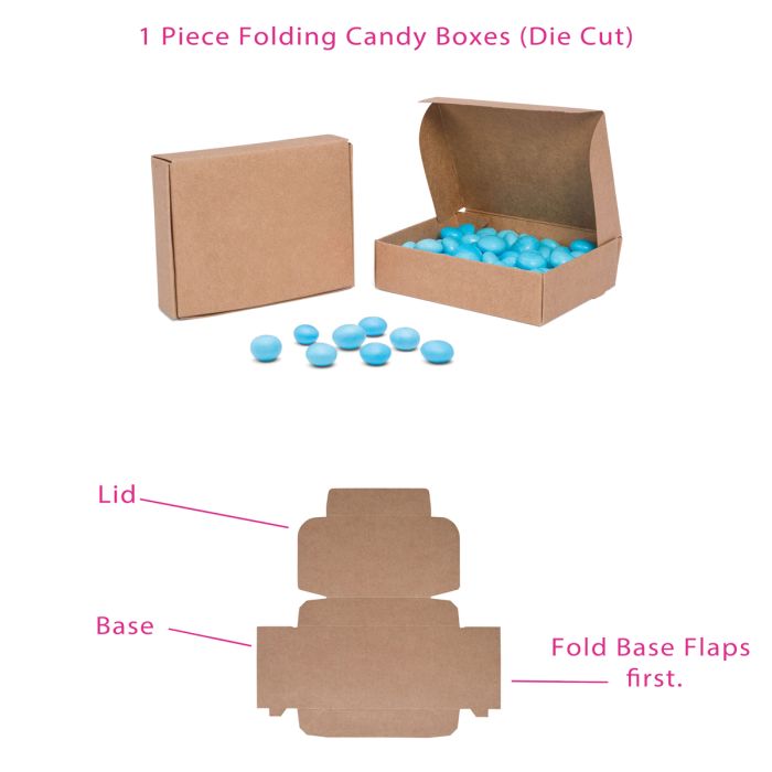 1/4 lb Boxes - 1 Piece Solid Bottom