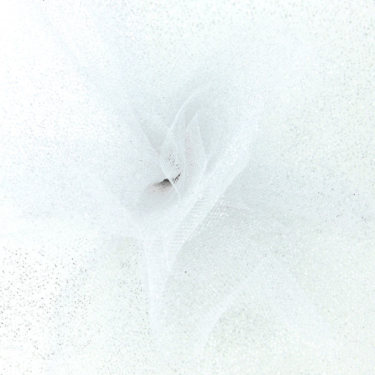 Sparkle White - Sparkle Tulle - 6" x 25 Yards