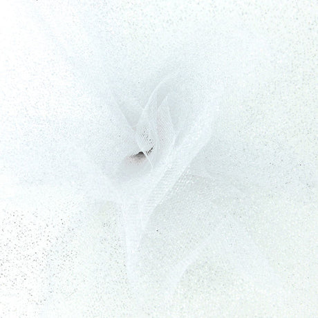 Sparkle White - Sparkle Tulle - 6" x 25 Yards
