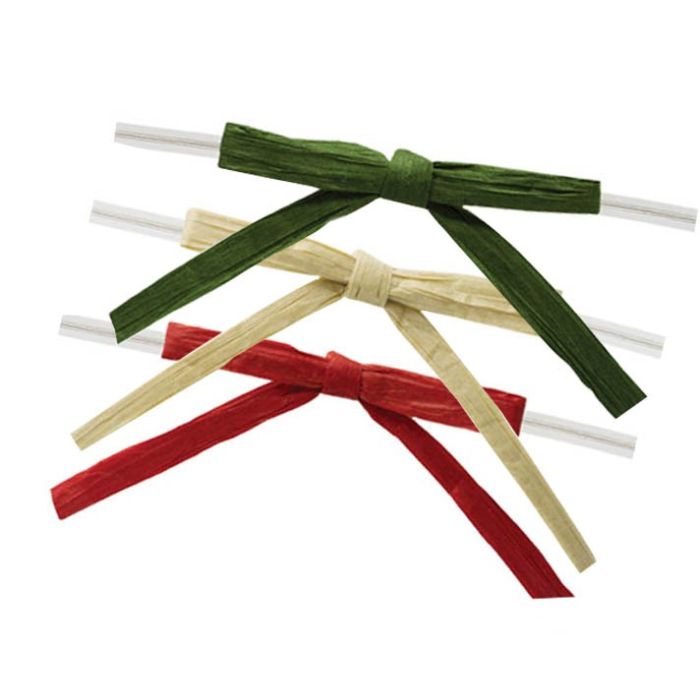 Paper Raffia Twist Tie Bows