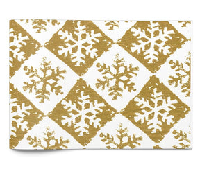 Gold Snowflake Check - Tissue - Ream - 20 x 30"