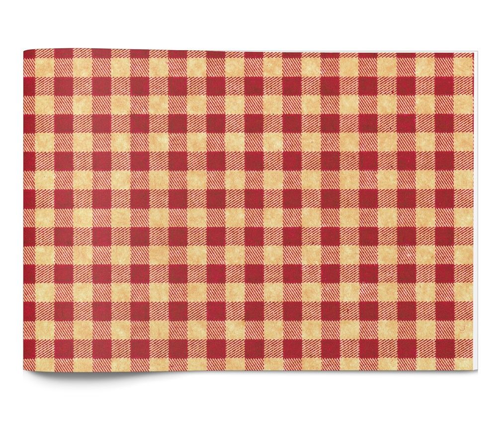 Red Kraft Rustic Gingham - Tissue - Ream - 20 x 30"