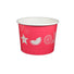 Fruit Pattern Red - Ice Cream Cup - (16 oz) 4-3/8" Dia x 3-1/4" H