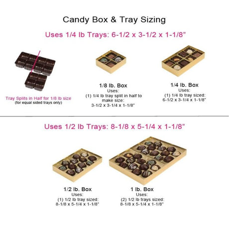 White Krome Rigid Candy Boxes